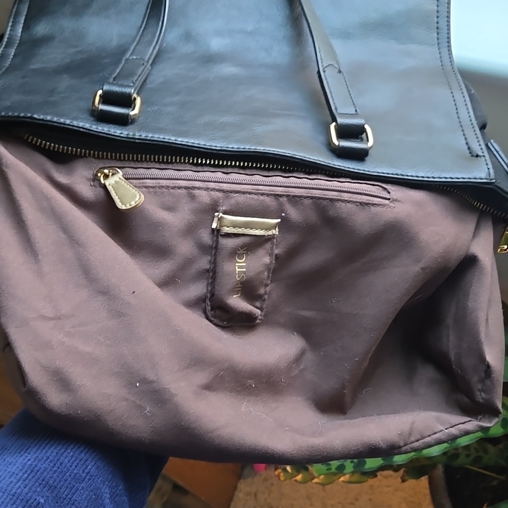 Rachel Zoe Black Tote with Gold Accents - Picture 15 of 17